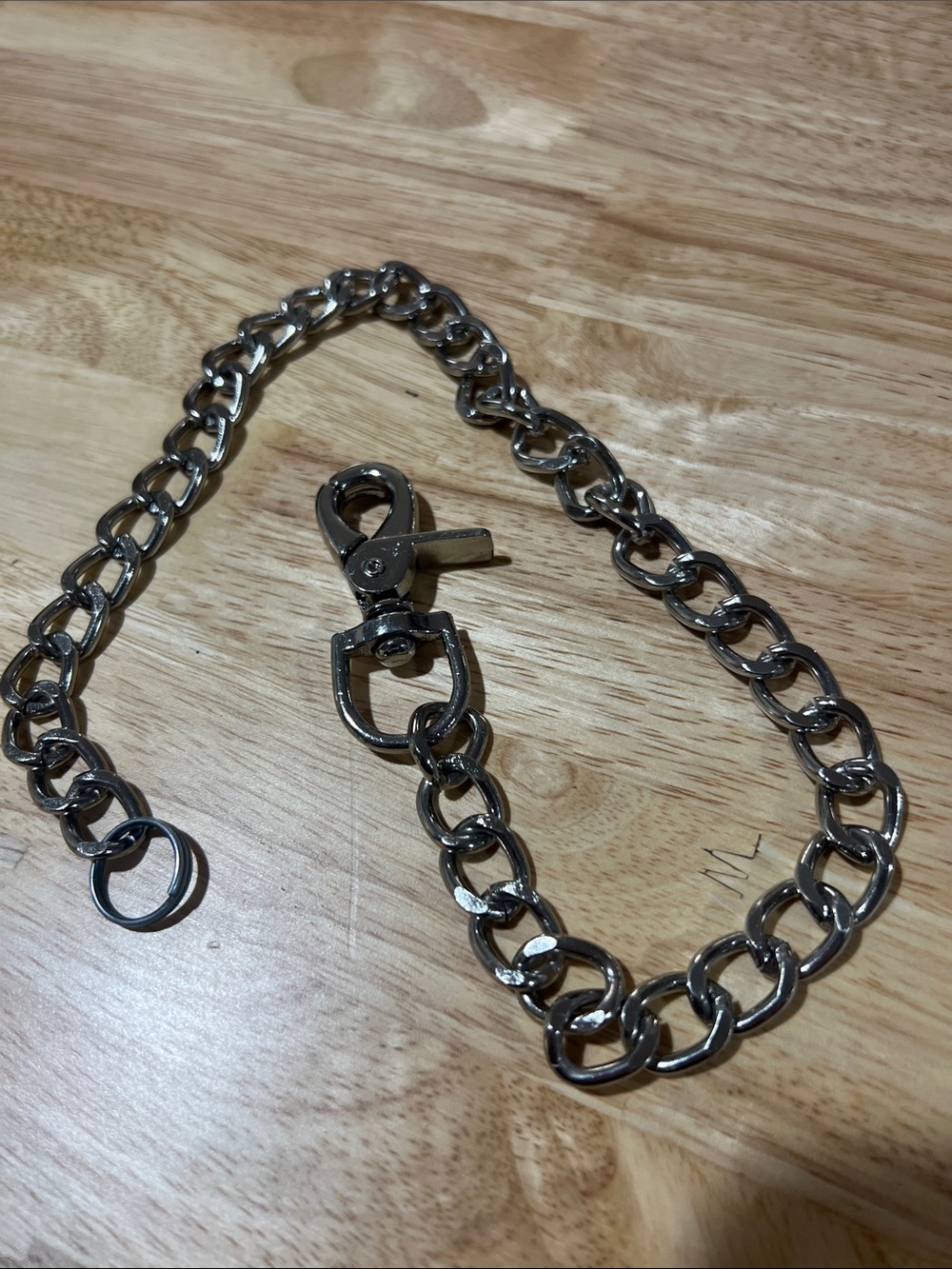 Men's Silver Chain Wallet/Key Clip z16